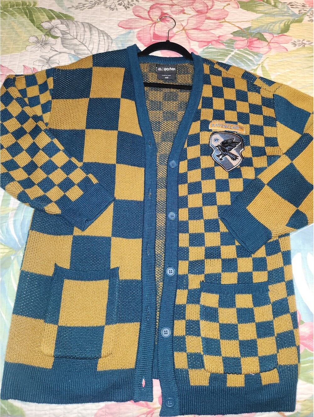 Harry Potter Ravenclaw Checkered Cosplay Cardigan - Men's Medium